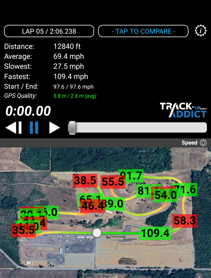 Track Addicts Lap time @ Ridge in Accord of 2:06.238 - Jesse Driving