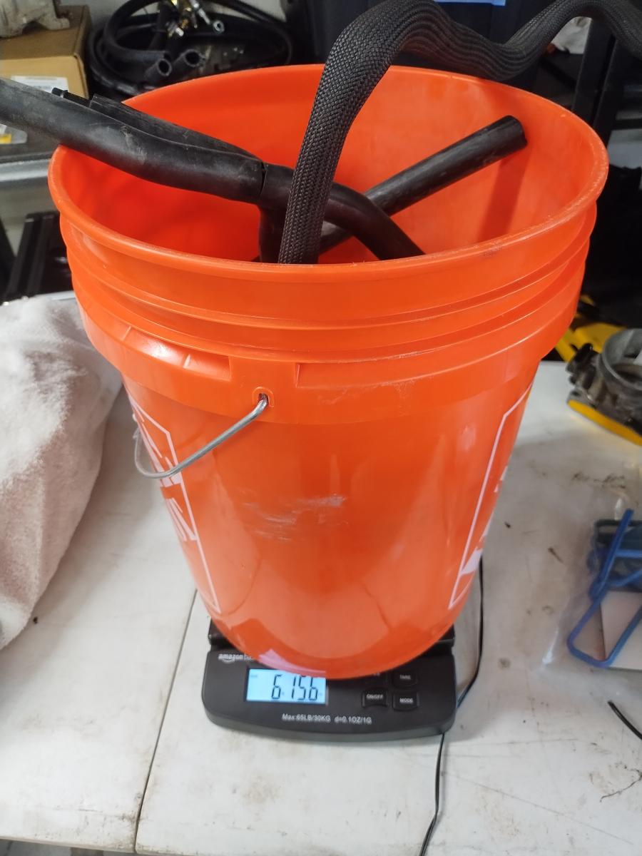 A bucket of air injection bits weighing in at 6lbs.